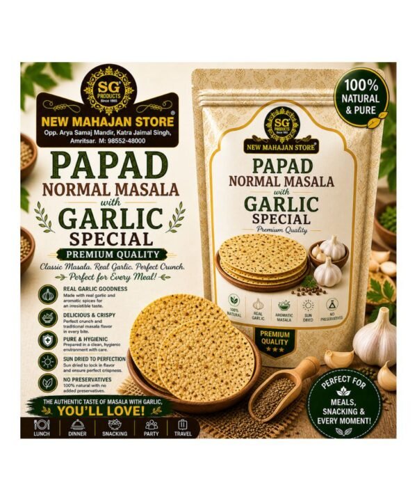 Papad Normal Masala with Garlic